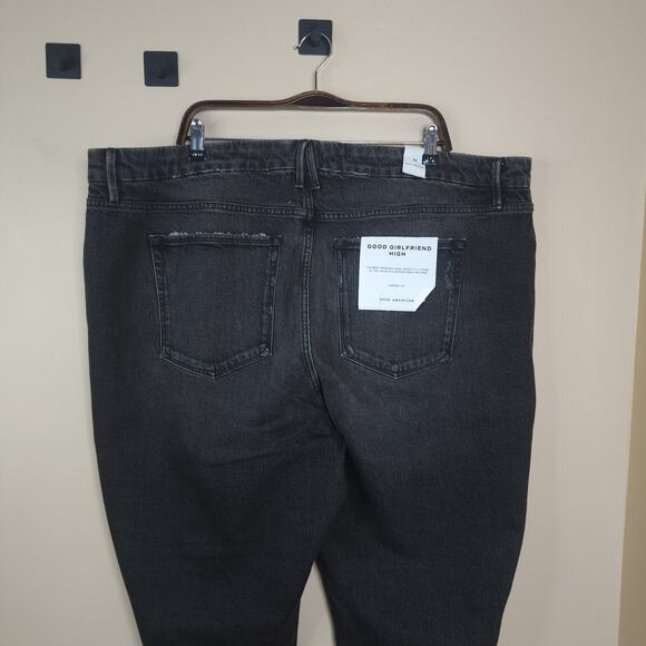 Good American Good Girlfriend High Rise Comfort Jean in Washed Black Size 22 - Picture 6 of 11